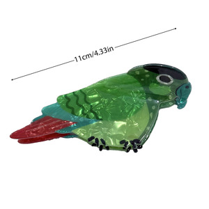 Pince à cheveux en acétate personnalisée en gros, forme créative perroquet aigle, pince à cheveux unique style oiseau pour femme - Product Image 2