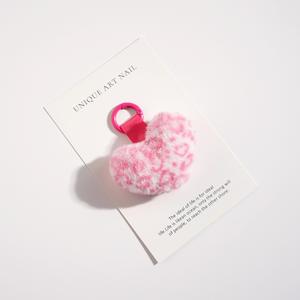 <span class=keywords><strong>Mini</strong></span> moelleux léopard fausse fourrure <span class=keywords><strong>pompon</strong></span> doux pour amour coeur sac breloque porte-clés pendentif porte-clés pour les femmes - Product Image 5