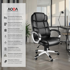 Silla de <span class=keywords><strong>oficina</strong></span> de cuero superventas de Sudáfrica, silla resistente con Base de aleación de aluminio para silla ergonómica grande y alta, Chaise Bureau - Product Image 3