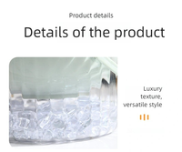 Bol à salade portable JX, boîte de rangement pour réfrigérateur transparente épaisse, plateau à salade réfrigérée pour fruits et légumes