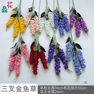 Venta directa de fábrica de flores artificiales de seda tipo snapdragon para decoraciones de bodas y festividades. - Product Image 2