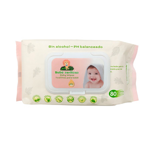 Lingettes pour bébé à l'eau pure, tissus nettoyants non tissés, 150 x 200 mm, 80 pièces, soin des mains, du visage et de la peau - Product Image 2
