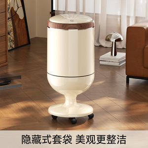 Cylindrical Trash Can 2.3kg Indoor Use Kitchen Living Room Waste Bin - Product Image 5