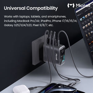 <span class=keywords><strong>Chargeur</strong></span> mural compact électrique 140W GaN avec écran TFT intelligent, compatibilité multi-protocoles pour <span class=keywords><strong>MacBook</strong></span> // Garantie 12 mois - Product Image 3