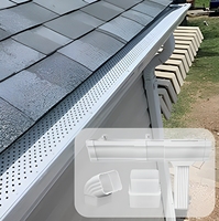 Canalón de lluvia de PVC ligero y moderno, sistema de drenaje de agua de lluvia para techos cuadrados, materiales de construcción de plástico para edificios