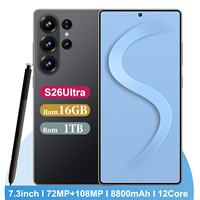Smartphone 5G S26 Ultra Haute Performance avec Écran 7,3 Pouces, Processeur Déca-Core, Stockage 1 To, Stylet S-Pen, Android 15, Double SIM