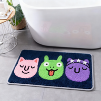 Vente d'usine : Tapis de chambre en microfibre à motif de dessin animé mignon, fabriqué à la machine, durable, antidérapant, avec flocage, pour la décoration d'appartement