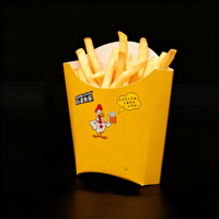 Boîte en carton blanc écologique personnalisée avec logo, pour emballage de restauration rapide, avec poignée, qualité alimentaire, pour poulet frit à emporter