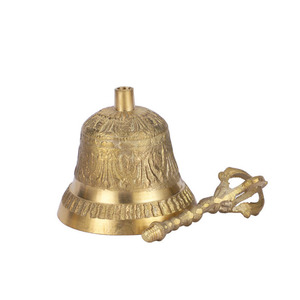 Campana de Oración Tibetana con Mango de Vajra, Campana de Mano de Latón para Meditación, Sonido Ritual Budista, Sanación, Yoga, Regalo Espiritual - Product Image 6