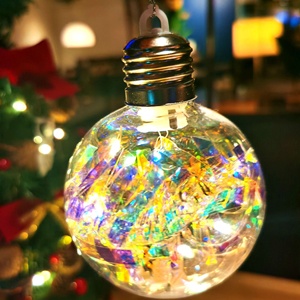 <span class=keywords><strong>Boule</strong></span> décorative LED transparente 2026 avec pomme <span class=keywords><strong>de</strong></span> pin et baies rouges, à piles, pour sapin <span class=keywords><strong>de</strong></span> Noël et fêtes à domicile - Product Image 6