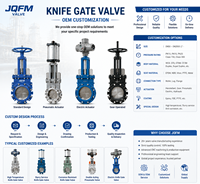 Katup Gerbang Pisau Baja Tahan Karat SS316 DN200 Manual Resilient Seated Slurry Gate Valve untuk Media Korosif OEM