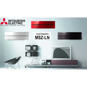Mitsubishi Electric Inverter Unité intérieure murale Kirigamine Style Series 9000 BTU MSZ-LN25VGB Couleur Noir-Noir - Product Image 1