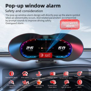 6.2 inch OBD2 kỹ thuật số tự động mét tuabin áp lực đa chức năng P5 HUD HEAD-up hiển thị OBD đo Meter cao Tự động thiết bị điện tử - Product Image 2