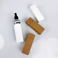 Caja de Aceite Esencial Cosmético Minimalista de Lujo, Bandeja Plegable de Papel Blanco con Logotipo Personalizado, Embalaje Telescópico Impreso en Cuatro Colores