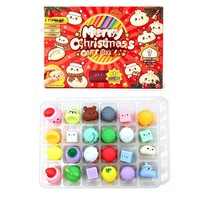 Calendrier de l'Avent de Noël : Boîte Mystère de Jouets Squishy, Jouets Anti-Stress à Presser en Forme de Dumpling, Jouet Promotionnel