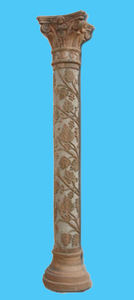 Tùy chỉnh màu vàng đá cẩm thạch người phụ nữ cột đá cẩm thạch trụ cột điêu khắc trong kho - Product Image 2