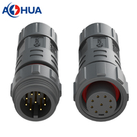 Connecteur étanche IP68 M16 à 9 broches, ensemble mâle-femelle, prise et douille pour équipement industriel, éclairage LED, alimentation électrique