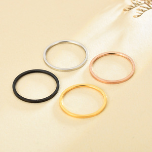 Jane Eyre-Anillo de boda de diseño Simple Unisex, anillos de boda de avión delgado de 2 MM, de acero inoxidable, bonito y pequeño - Product Image 6