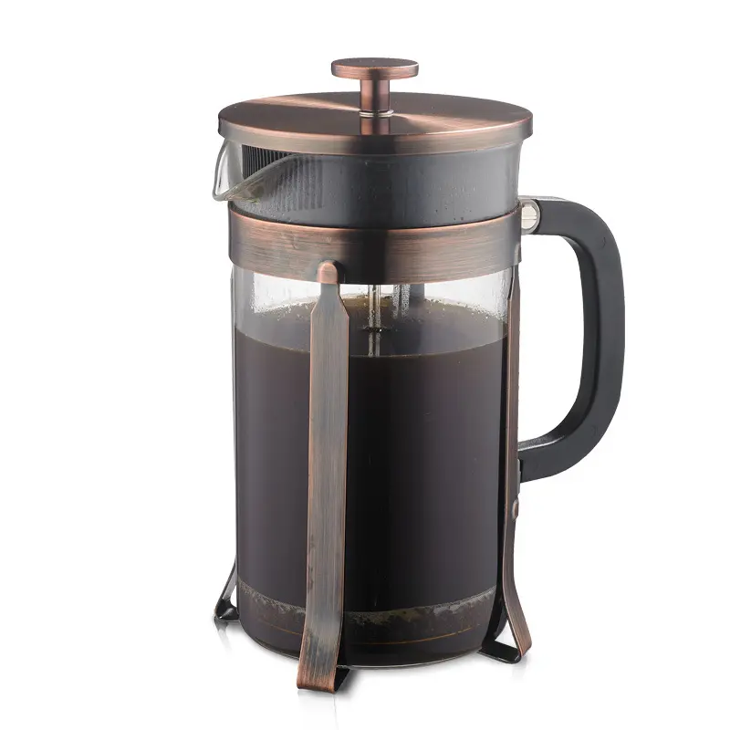 Hittebestendige Borosilicaatglas Franse Pers Koffie Thee Maker Pot Met Schep Glazen Karaf Koffiepers Plunjer Met 4 Filters