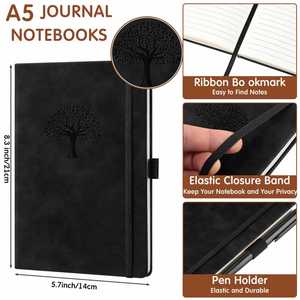 Custom A5 PU Leather Hardcover <b>Notebook</b> Journal with Thermal Binding 100 Sheets and Gift Option - Product Image 2