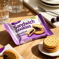 Échantillon gratuit imprimé personnalisé Emballage en plastique de qualité alimentaire pour biscuits, bonbons et snacks Sachet d'étanchéité zip-lock à 3 côtés Sac facile à déchirer