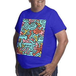 Image personnalisée grande taille T-shirt personnalisé pour homme Streetwear 100% coton Design uni avec techniques de sérigraphie d'impression contrastée - Product Image 5