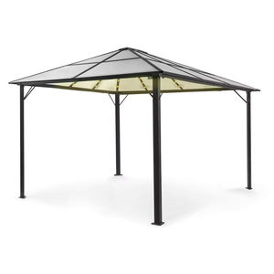 Casa de aluminio jardín sol prefabricado vidrio terraza prefabricada PC habitación aluminio invierno venta gafas personalizadas <span class=keywords><strong>Roma</strong></span> PC Gazebo - Product Image 6