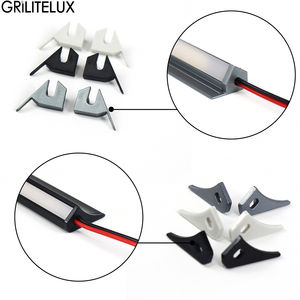 Profilé LED en aluminium à éclairage oblique à 45 degrés, intégré dans le canal, pour éclairage linéaire de barre de meuble - Product Image 6