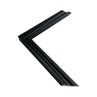 Moulure en bois massif pour cadre photo 41x32mm, profil rainuré noir pour encadrement de toiles et peintures à l'huile