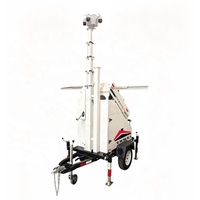 Remorque de sécurité mobile à énergie solaire avec caméra CCTV portable sans fil pour la surveillance à distance