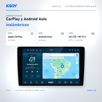 Car Radio Android Auto Car Screens for Cars and Car Screens with Android 16 System and 4G Network