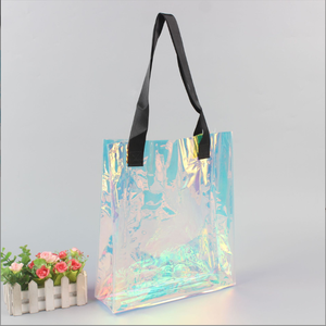 Le vendite dirette della fabbrica hanno personalizzato il Logo trasparente in PVC EVA borse richiudibili riutilizzabili per lo Shopping cosmetico impermeabile borse da spiaggia - Product Image 6