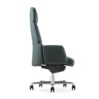 Fauteuils de direction modernes en cuir avec hauteur réglable, mouvement pivotant, accoudoirs fixes pour salon et bureau