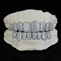 Grillz dentaire personnalisé en usine, motif nid d'abeille, en Argent 925, Or massif 10K 14K 18K, Moissanite DVVS, style Hip Hop Iced Out, pour les fêtes