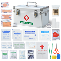 Boîte de rangement médicale d'urgence verrouillable en alliage d'aluminium portable pour la maison, le bureau, l'usine, l'endroit de travail industriel