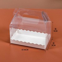 Boîtes d'emballage en plastique de boîte à gâteau transparente portable rectangulaire de rouleau suisse de vente chaude