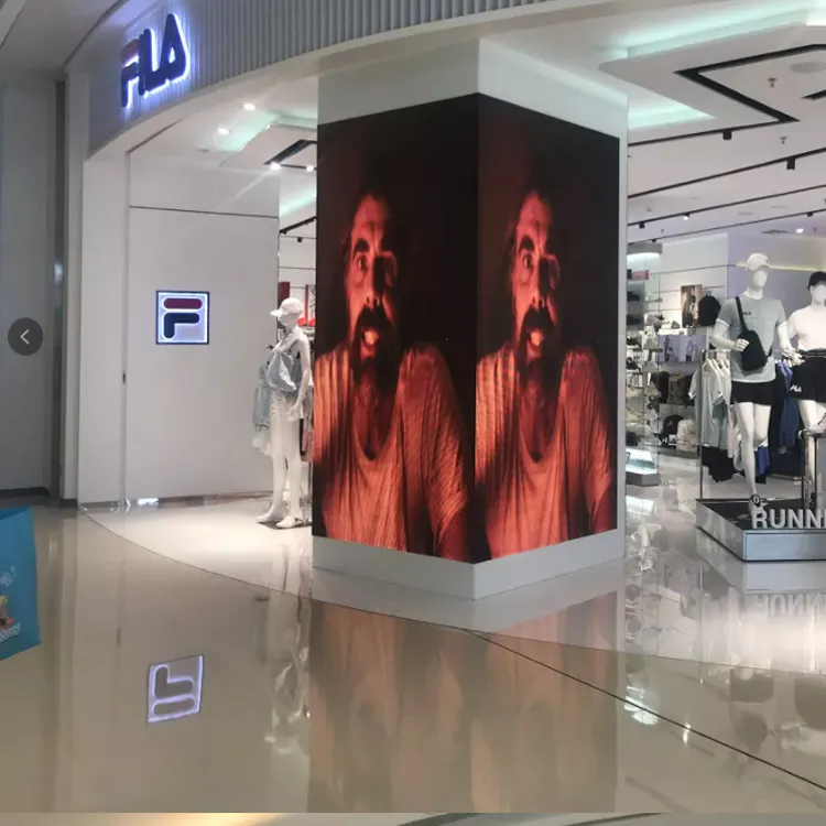 indoor led display column screen video wall four-sided right angle display screen front-maintenance hot sell advertising video