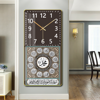 Jam dinding ringan, dekorasi rumah seni, jam dinding ruang tamu, wajah ganda, PVC, Film Tempered tema mewah