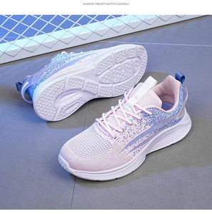 Chaussures de course sur route pour femmes, baskets de trail running, chaussures de jogging minimalistes, en tissu extensible, athlétiques et respirantes - Product Image 2