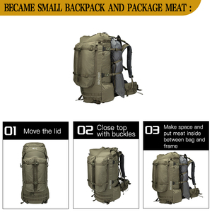 Sac à dos <span class=keywords><strong>de</strong></span> <span class=keywords><strong>chasse</strong></span> unisexe GAF avec cadre en fibre <span class=keywords><strong>de</strong></span> carbone et support pour <span class=keywords><strong>arc</strong></span>, étanche et résistant aux intempéries - Product Image 6