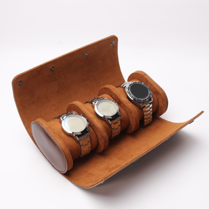 Boîte à montres en cuir tendance 1/2/3 emplacements, portable pour voyage, anti-poussière, organisateur sécurisé avec coussin amovible - Product Image 1
