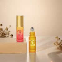 Bouteille de parfum à bille en verre de luxe 5ml 10ml Bouteille d'huile cosmétique givrée avec rouleau pour boule avec boîte