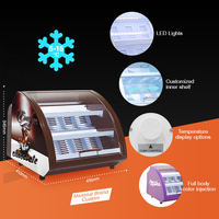 Meisda SC15 15L Comptoir Mini Promotionnel Chocolat Affichage Réfrigérateur Lumière LED Supermarché Utilisation Refroidisseur pour Refroidisseur Application
