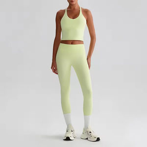 Set <span class=keywords><strong>Fitness</strong></span> 80% in poliestere/20% Spandex da donna in tessuto riciclabile ecologico per donne, Set di Yoga per il <span class=keywords><strong>Fitness</strong></span> - Product Image 5
