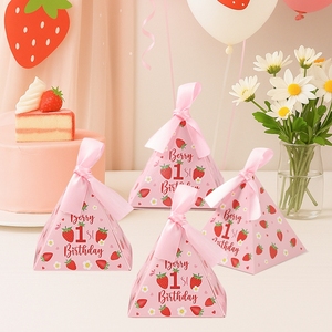 12 pezzi scatola di caramelle di compleanno per la prima festa del bambino scatola regalo di compleanno per ragazza bellissima scatola regalo di compleanno rosa - Product Image 3