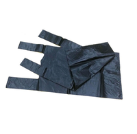 Sacs Plastiques Personnalisés de Qualité Supérieure Noirs, Type T-shirt, pour Courses, Fabriqués sur Mesure avec Logos