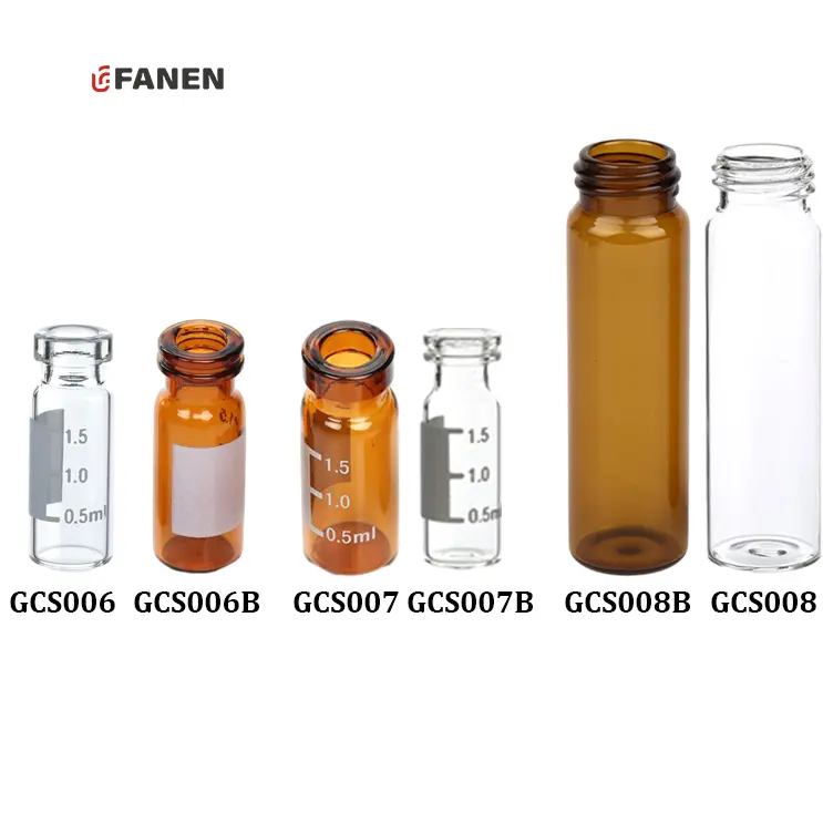 Fanen 22.5*3mm dişli vida cam örnekleyici şişeler Aglient sistemi için cam ilaç şişesi ile kilitleme kapağı