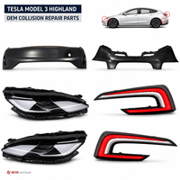 Kit de remplacement complet de pare-chocs Lintech résistant à l'usure et à ajustement précis pour Tesla Model 3 - Pièces de rechange