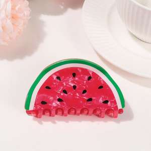 Оптовая продажа: Заколки для волос ZOYU из ПВХ в форме фруктов (арбуз, клубника, апельсин) – милые и креативные аксессуары для волос - Product Image 4