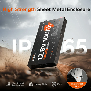 LiTime <span class=keywords><strong>12V</strong></span> 100Ah LiFePO4リチウム耐久性メタルケーススリムラインリチウムバッテリー（トラック、トレーラー、バン、オフロード車用） - Product Image 6